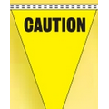 100' Stock Safety Slogan Pennants - Caution